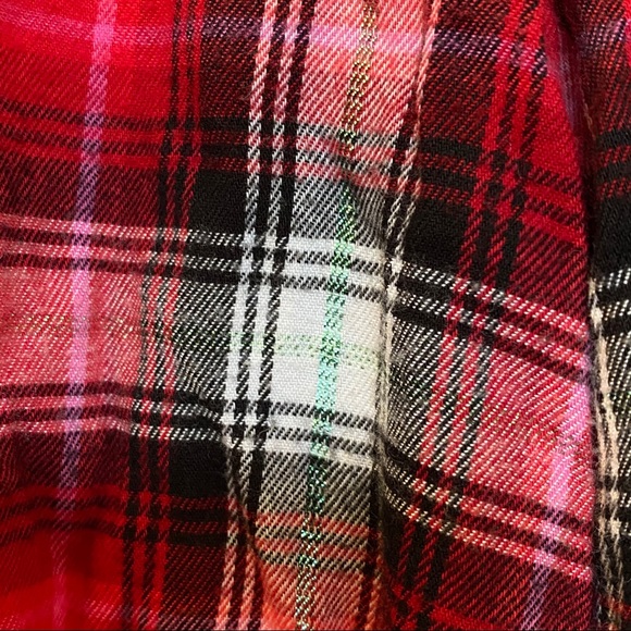 Victoria’s Secret red black white plaid drawstring pj pajama long pants - Picture 4 of 6